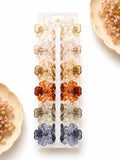 Floral Crystal Medium Clips