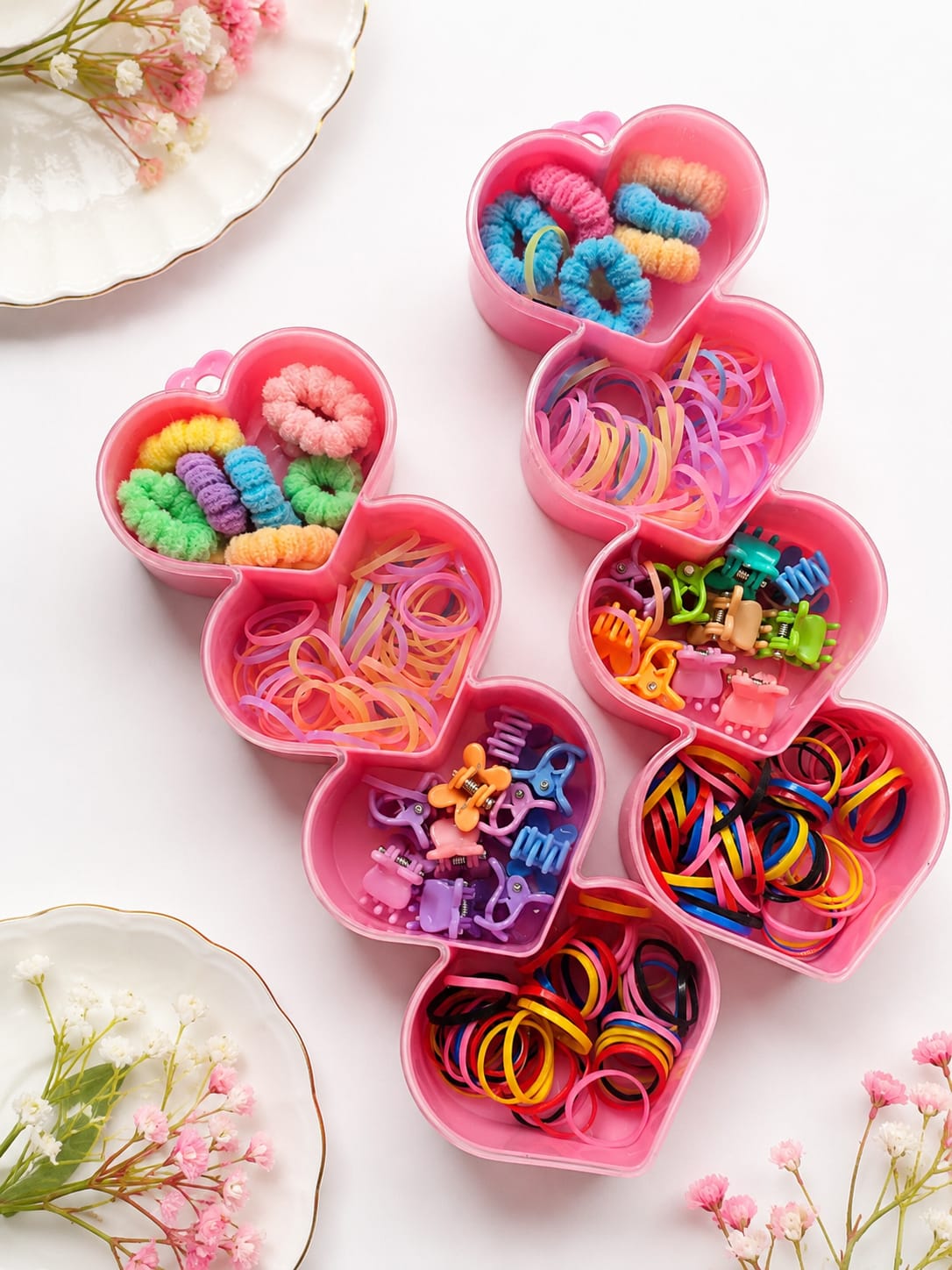Heart-Shaped Hair Accessories Gift Box