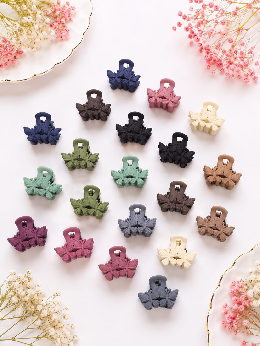 Butterfly-Shaped Hair Claw Clips