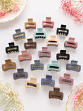 Matte Hollow Rectangular Claw Clips