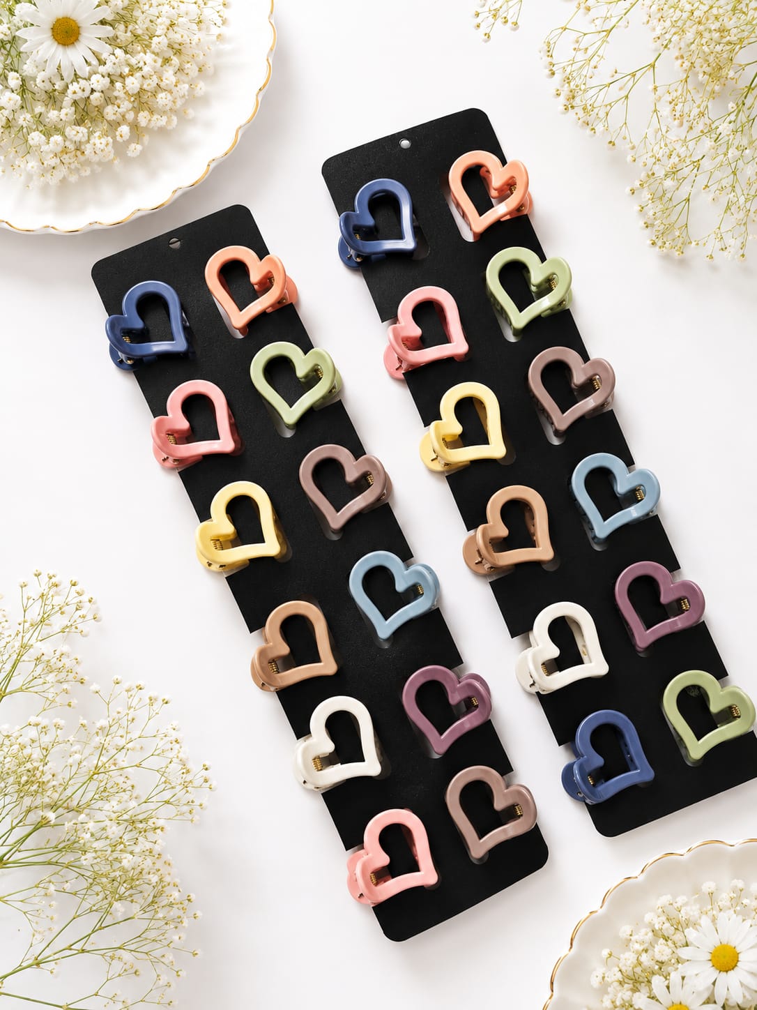 Pastel Heart Mini Clips
