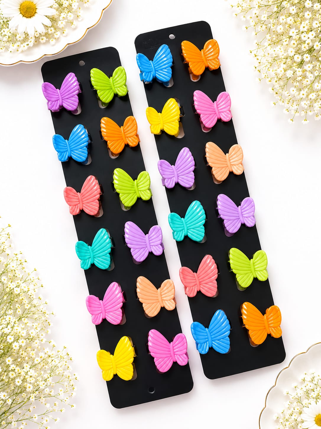 Vibrant Butterfly Mini Clips