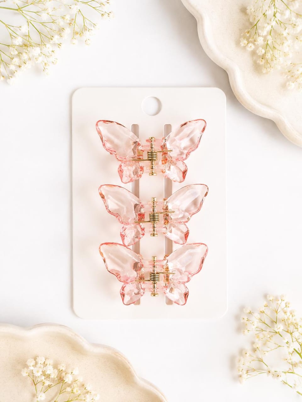 Crystal Butterfly Clips