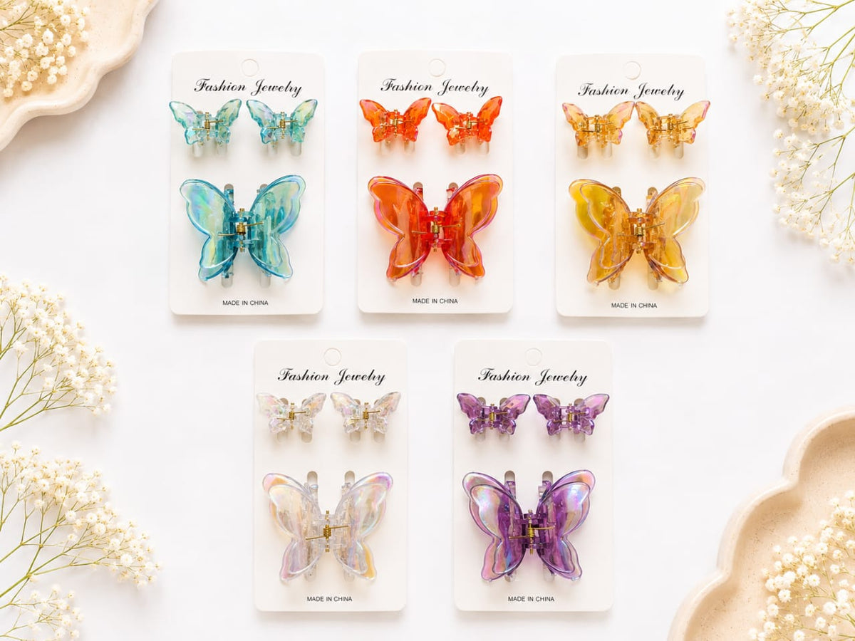 Shimmery Butterfly Hair Claw Clip