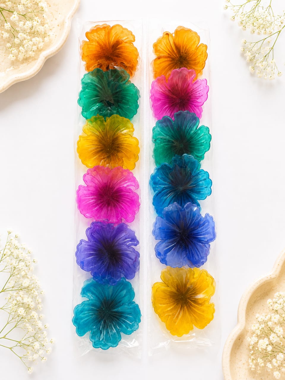Vibrant Floral Hair Clips