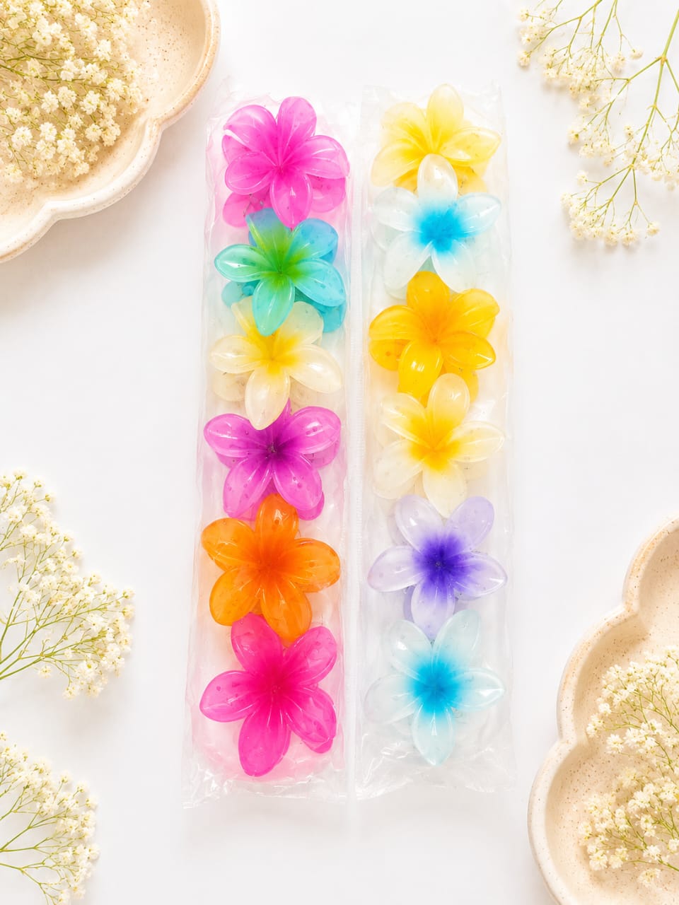 Hawaiian Flower Claw Clips