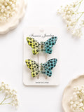 Dotted Daisy Butterfly Clips