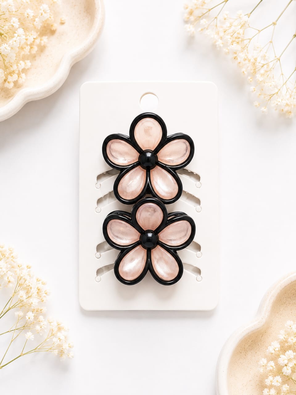 Aesthetic Floral Hair Claw Clip