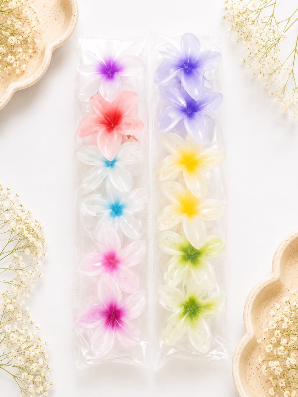 Hawaiian Flower Claw Clips