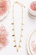 Dainty Anti-tarnish Geometric Multi-charm Drop Chain
