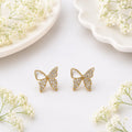 Two-tone Split Wing Butterfly Earring
