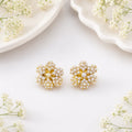 Pearl Flower Cluster Earrings