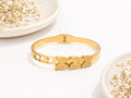 Anti-Tarnish Three Butterflies Geometric Kada
