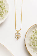 Heart-cut four-leaf Clover Pendant Necklace