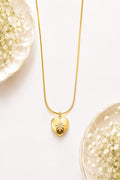 Gold-Plated Celestial North Star Heart Pendant Necklace