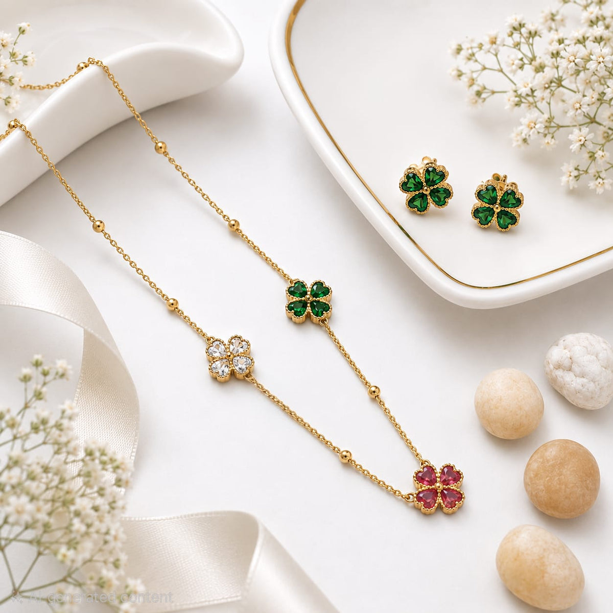Anti-tarnish Four-Leaf Clover Necklace