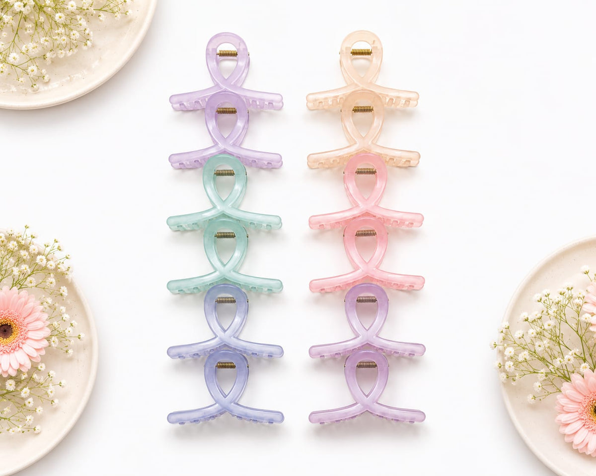 Infinity Ribbon Loop Hair Clips(Multi) - Medium