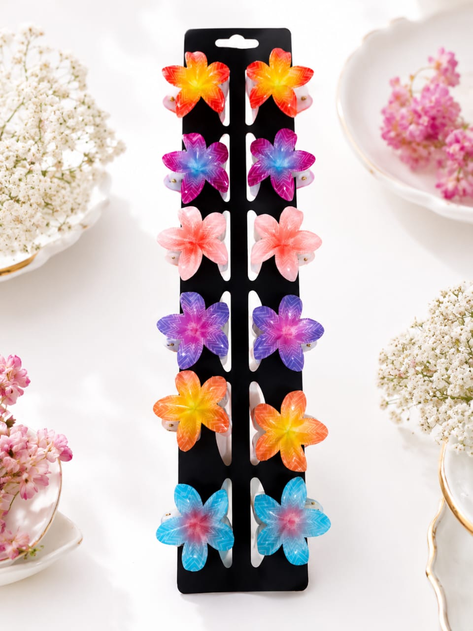 Hawaiian Plumeria Flower Hair Claw Clip - Medium