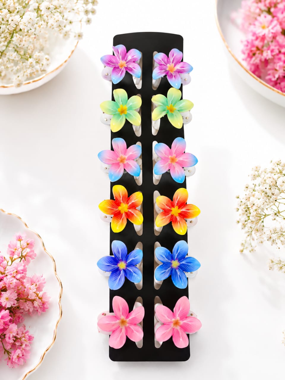 Hawaiian Plumeria Flower Hair Claw Clip - Medium