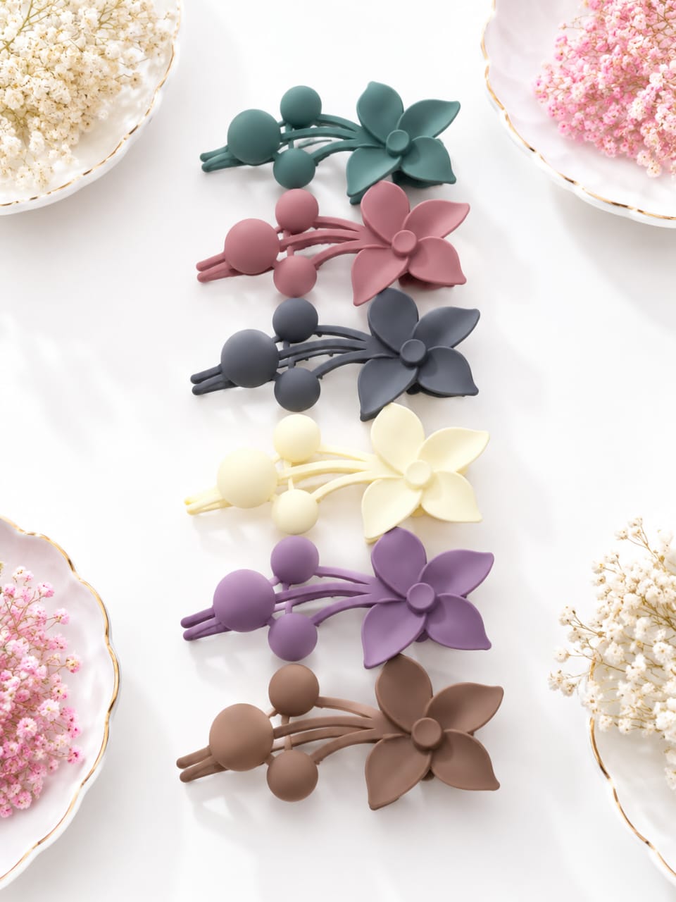 Floral Berry Matte Side Clamps Combo