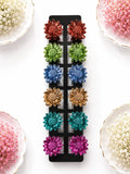Metallic-Finish Mini Sunflower Hair Claw Clips