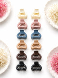 Tiny Hollow Triangle Matte Hair Clips