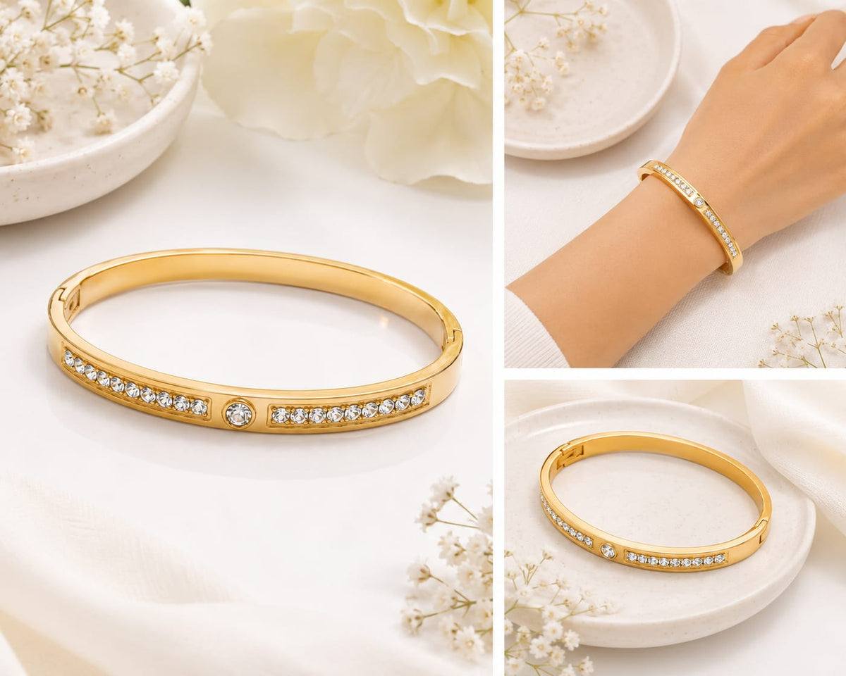 Anti-tarnish Classic Crystal Row Bracelet
