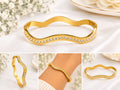 Anti-tarnish Golden Wave Bracelet