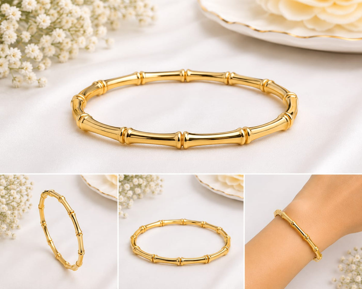 Anti-tarnish Bamboo Style Bracelet