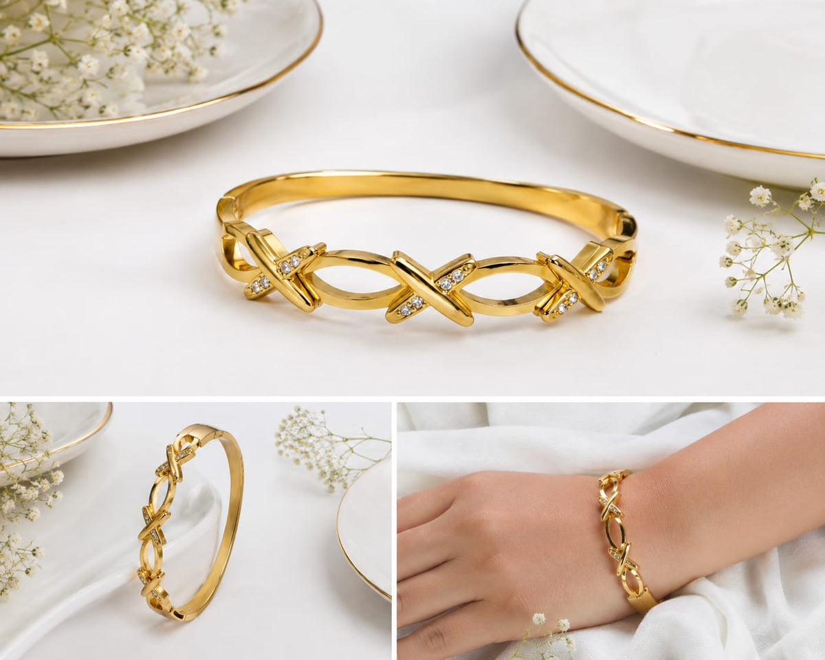 Anti-tarnish Cross Pattern Bracelet