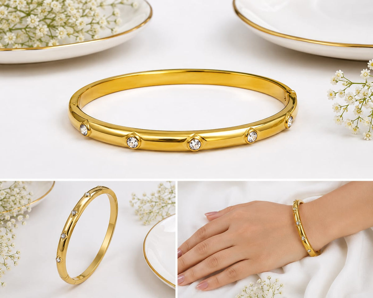 Anti-tarnish Golden Spark Bracelet