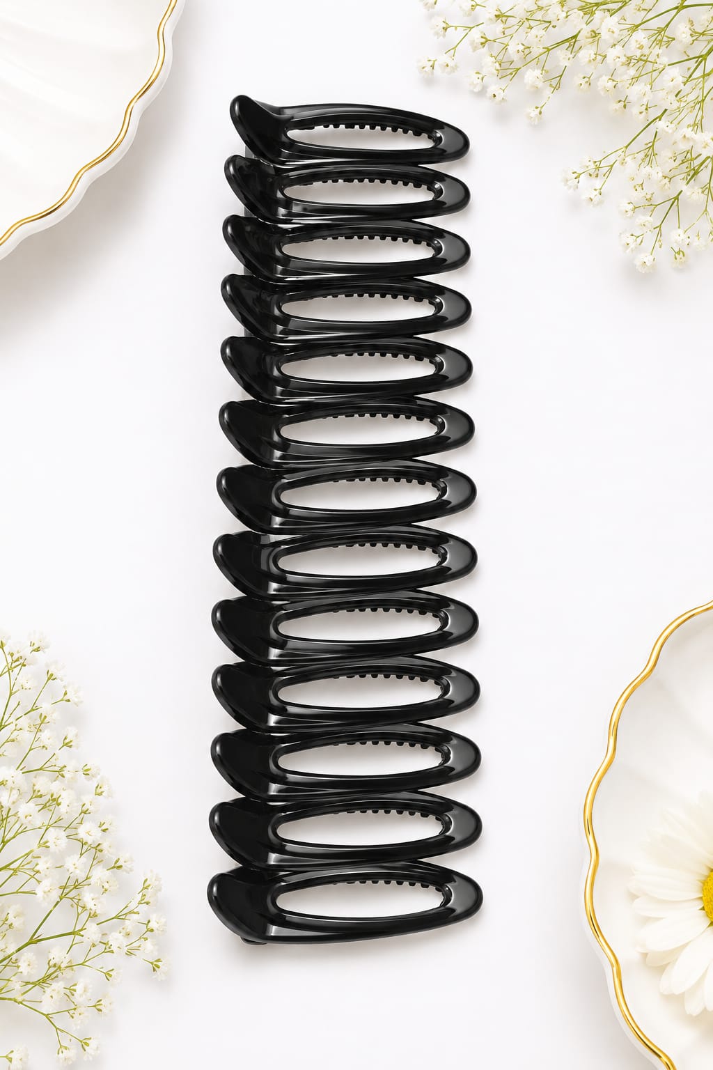 Black Snap Hair Clips