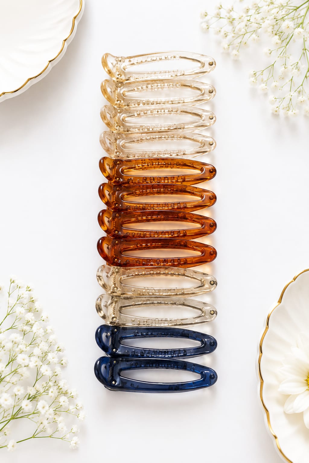 Transparent Snap Hair Clips