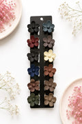 Matte Five-Petal Mini Flower Hair Claw Clips - Medium