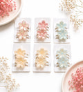 Pearl-Center Jelly Flower Hair Clips