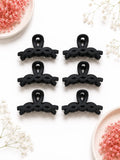 Matte Black Cross-Loop Hair Claw Clipsvl - Medium