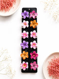 Glossy Dual-Shade Flower Hair Claw Clips