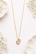 Anti-tarnish Gold Crystal Heart Necklace