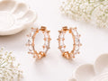 Anti-tarnish Golden Stripe Stone Earrings