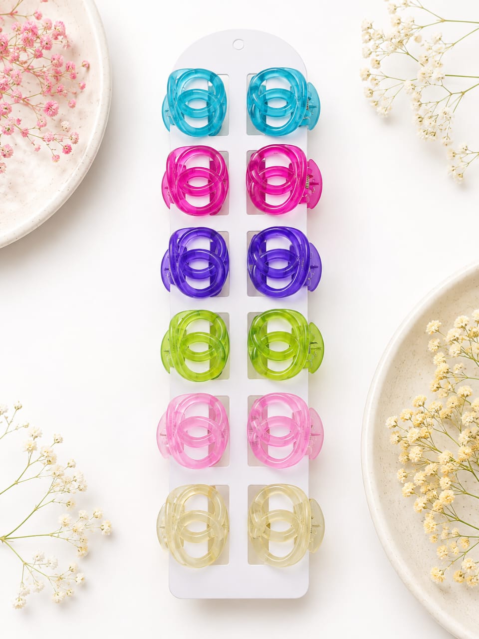 Transparent Oval Hair Claw Clips