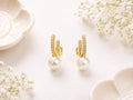 Anti-tarnish Crystal Pearl Drop Earrings