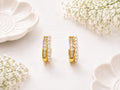 Anti-tarnish Double Row Earrings