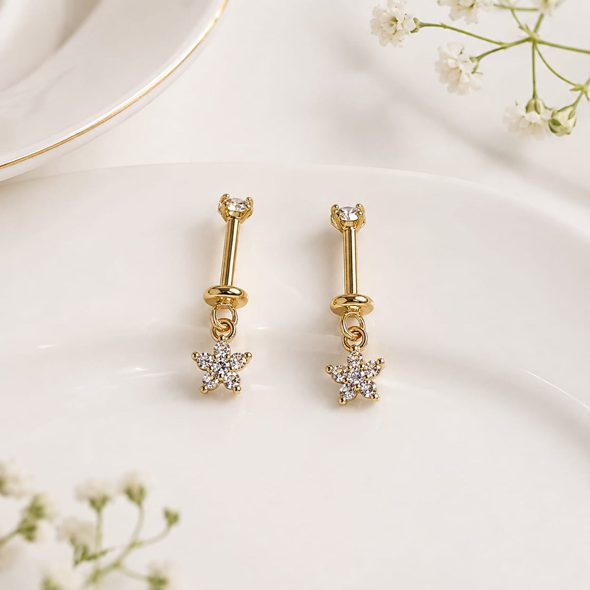 Celestial Helix Earrings - Gold