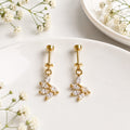 Cluster Leafy Drop Helix Earring