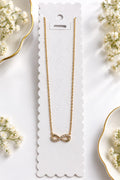 Anti-tarnish Gold Infinity Solitaire Pendant Necklace