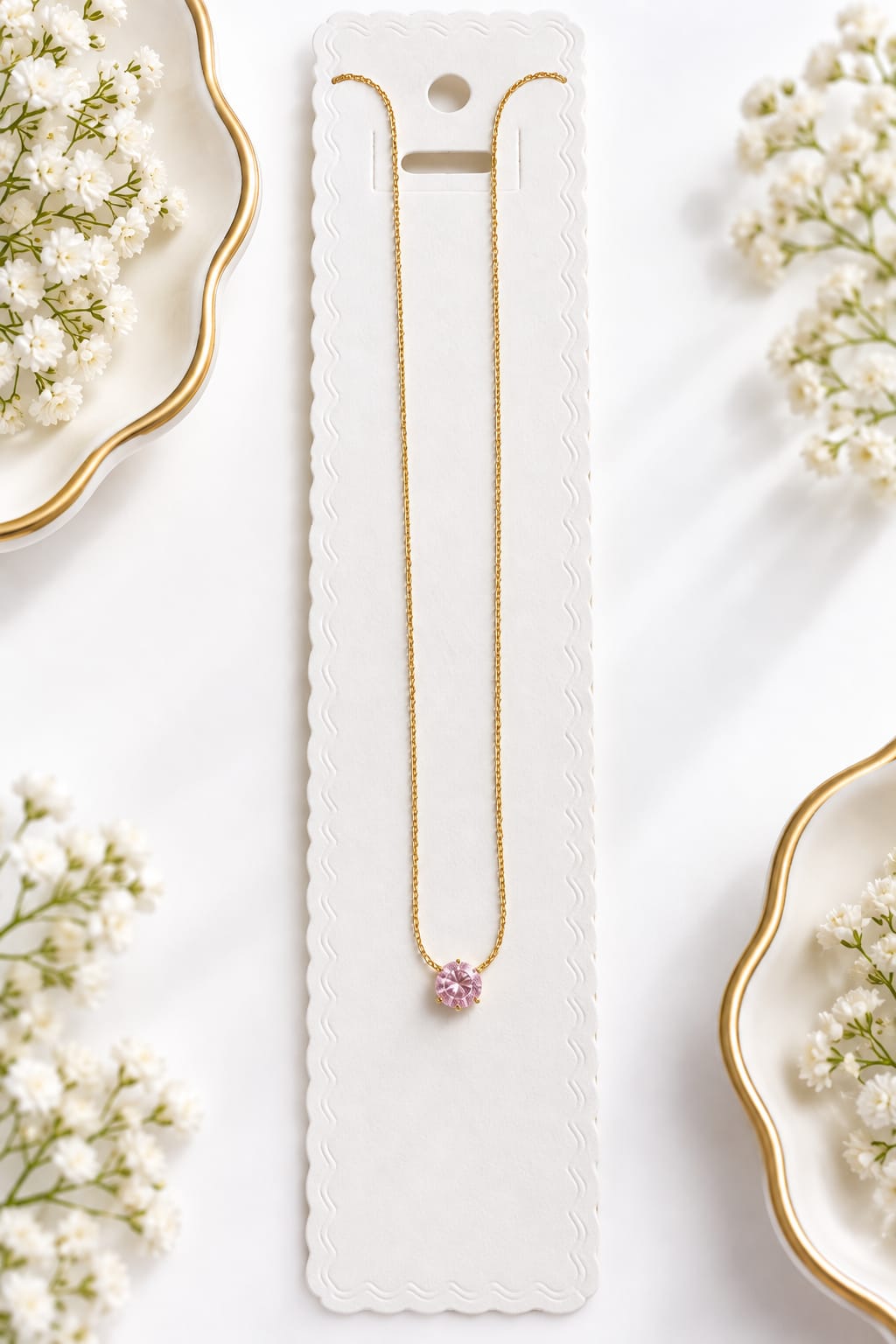 Round-cut Crystal Solitaire Pendant Necklace