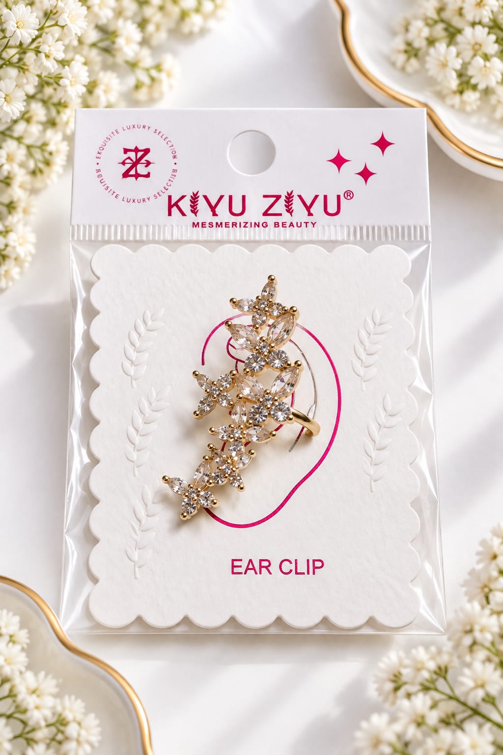 Crystal Cluster Ear Cuff Clip