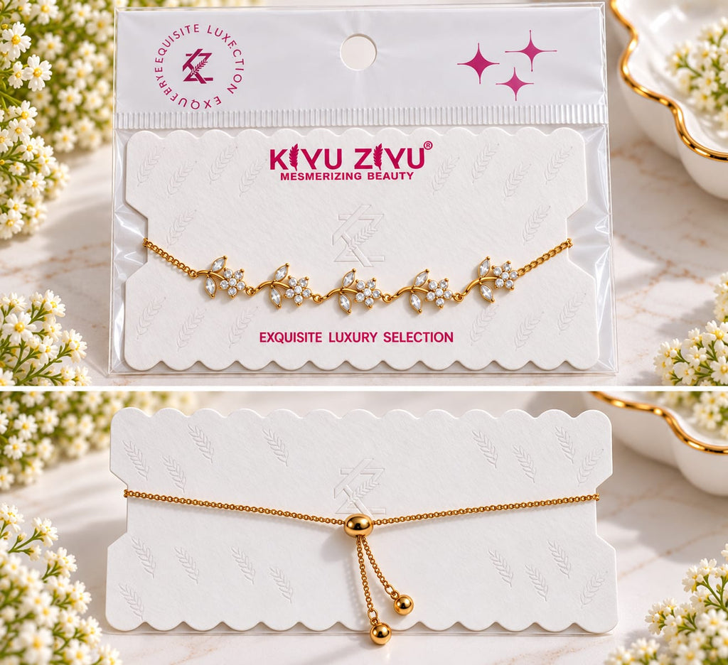 Crystal Flower Chain Bracelet