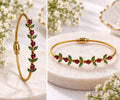Gold-Plated Tulip Bangle Bracelet