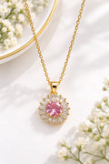 Gold-Plated Anti-tarnish Sunburst Pendant Necklace
